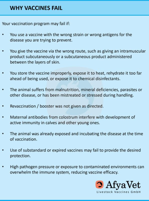 Reasons Why Vaccines Fail